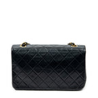 Shoulder Bag Mademoiselle Full Flap Black Quilted Lambskin Leather