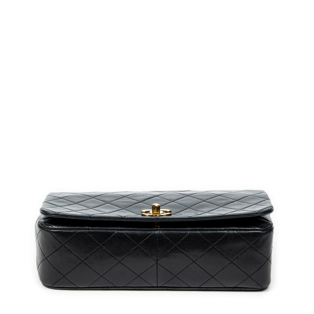 Shoulder Bag Mademoiselle Full Flap Black Quilted Lambskin Leather