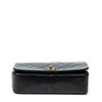 Shoulder Bag Mademoiselle Full Flap Black Quilted Lambskin Leather