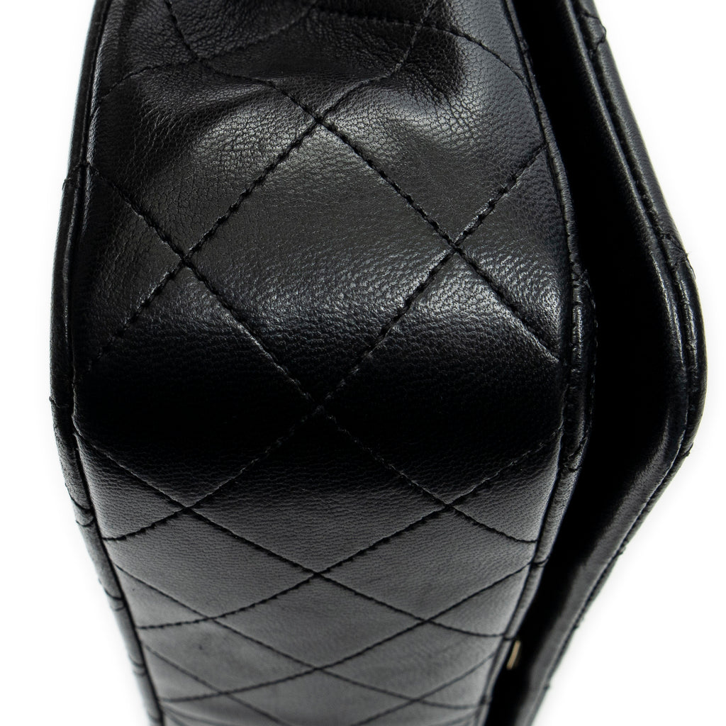 Shoulder Bag Mademoiselle Full Flap Black Quilted Lambskin Leather