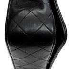 Shoulder Bag Mademoiselle Full Flap Black Quilted Lambskin Leather