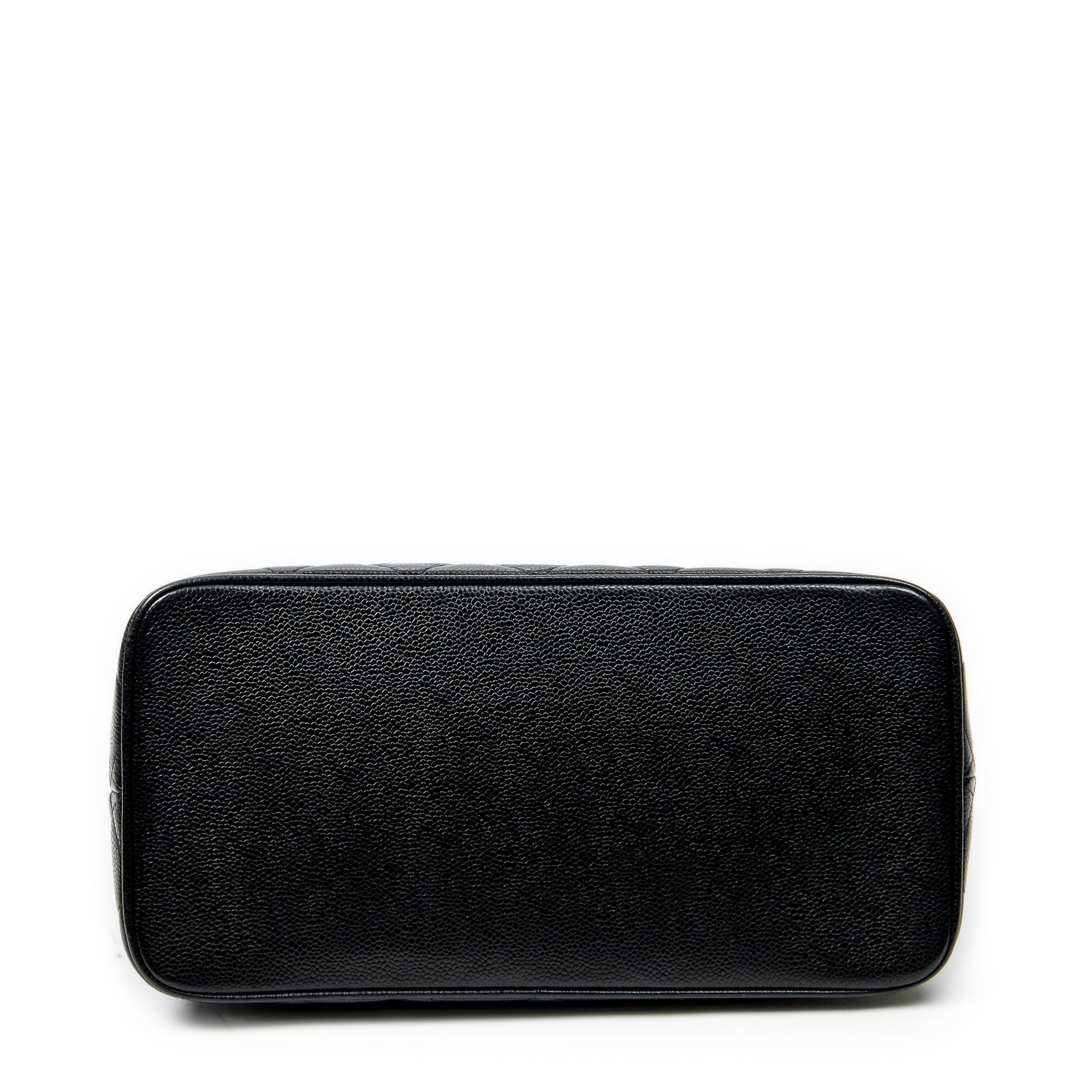 Bolso de hombro Timeless Medallion Tote de cuero caviar acolchado negro