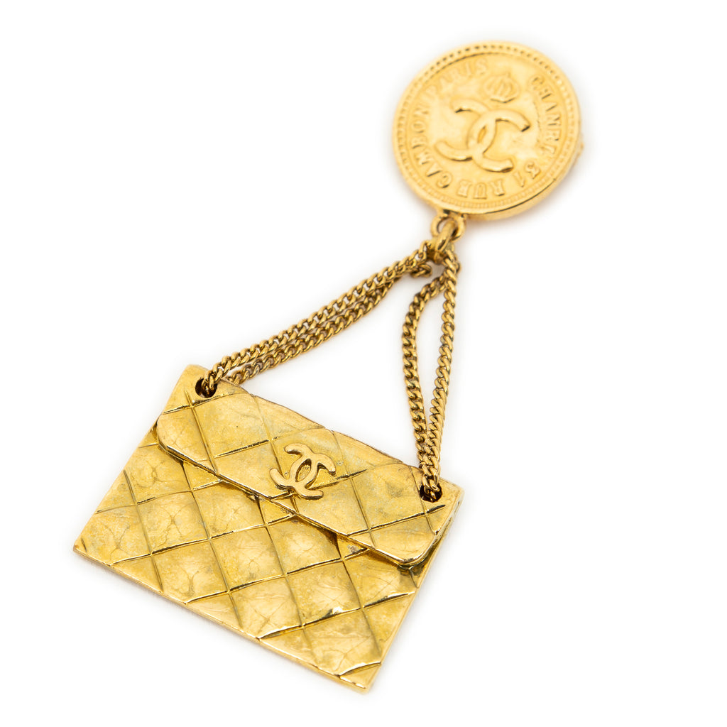 Brooch Bag Motif Brooch Pin Gold Gold Plated