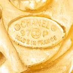 Pendientes CC de clip con diamantes bañados en oro