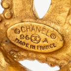 Pendientes CC de diamantes a presión en oro chapado en oro