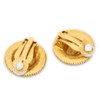 Earrings CC Round Clip On Earrings Gold Gold Plated