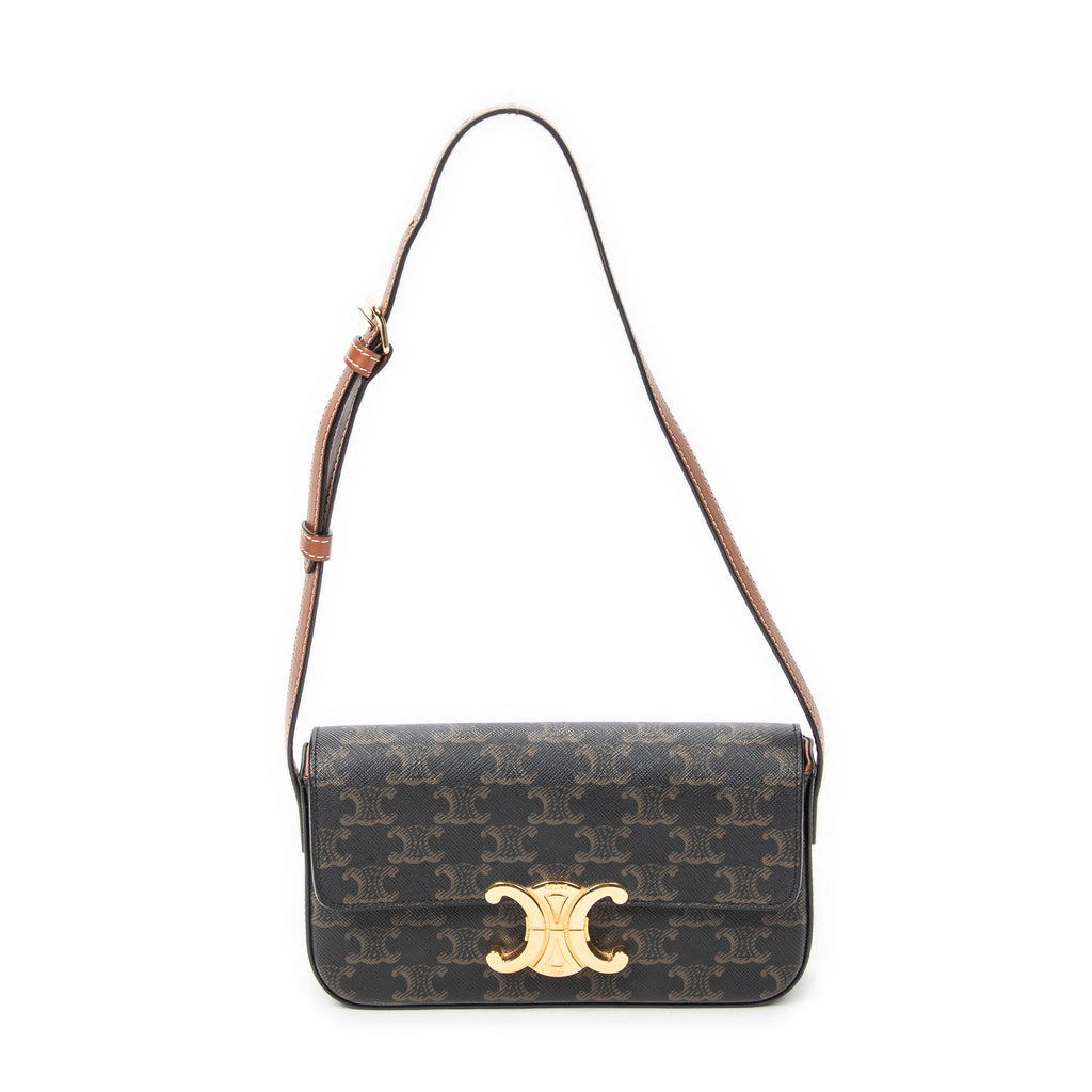 Shoulder Bag Claude Brown Triomphe Coated Canvas