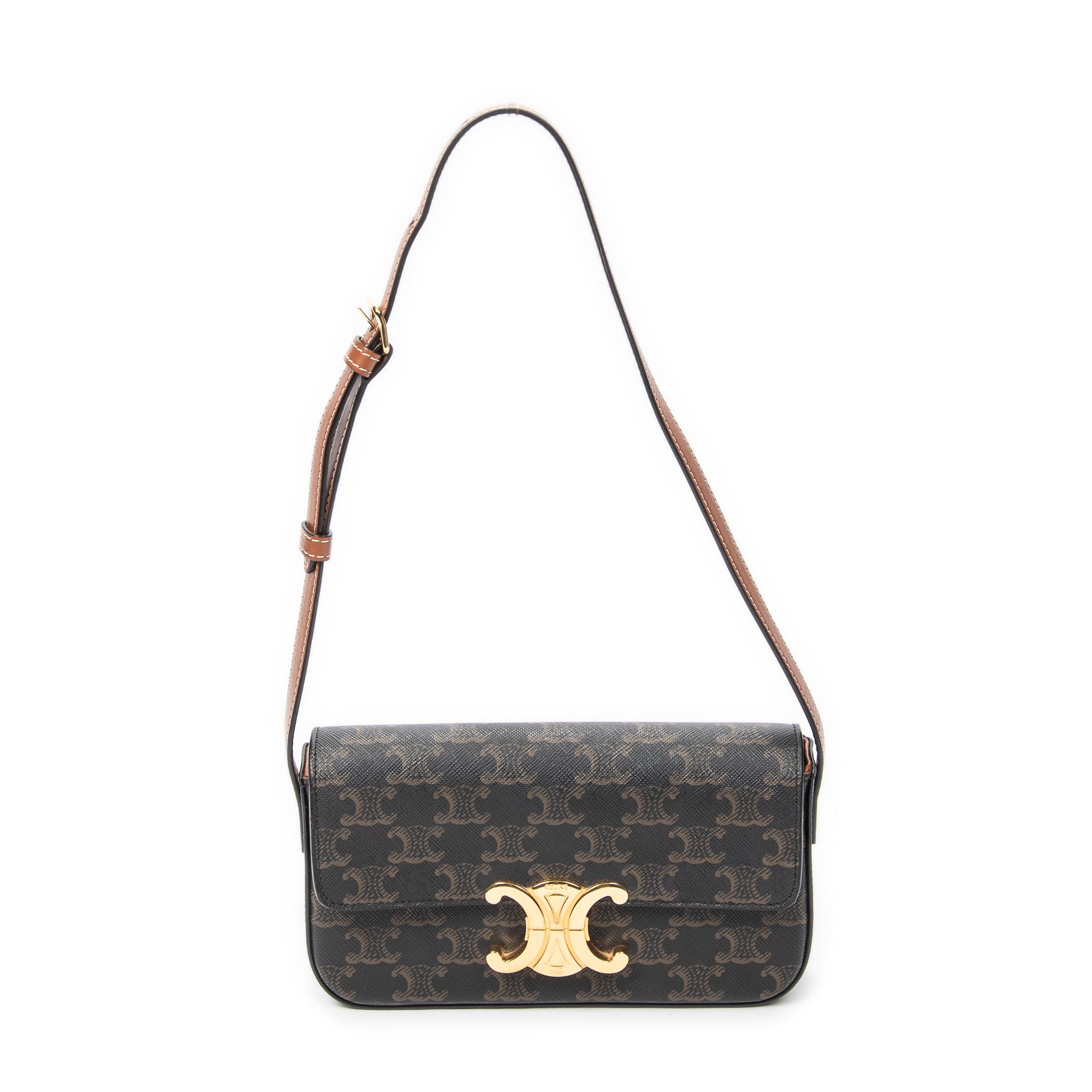 Shoulder Bag Claude Brown Triomphe Coated Canvas