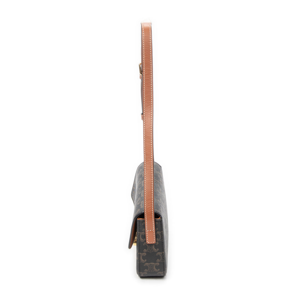 Shoulder Bag Claude Brown Triomphe Coated Canvas