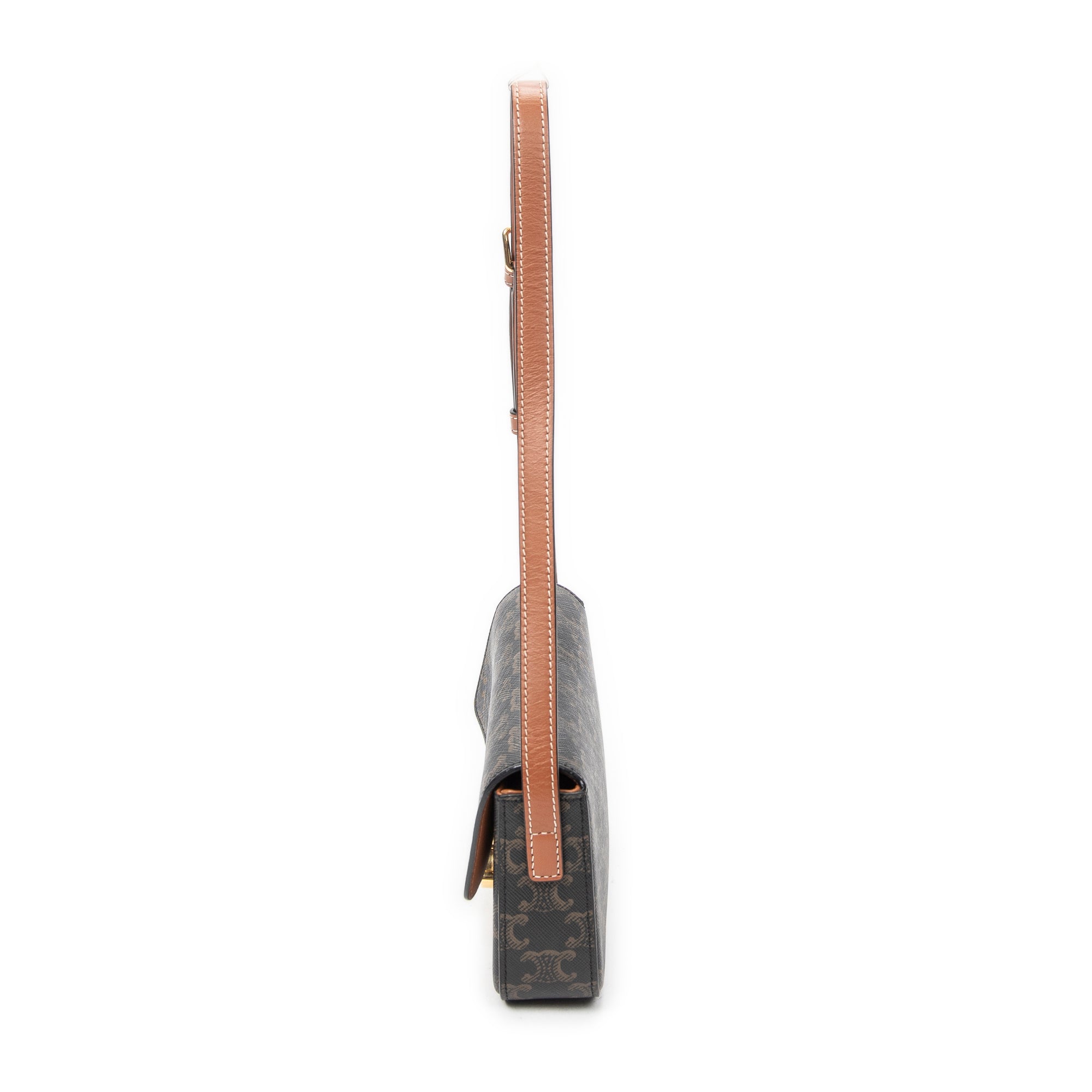Shoulder Bag Claude Brown Triomphe Coated Canvas
