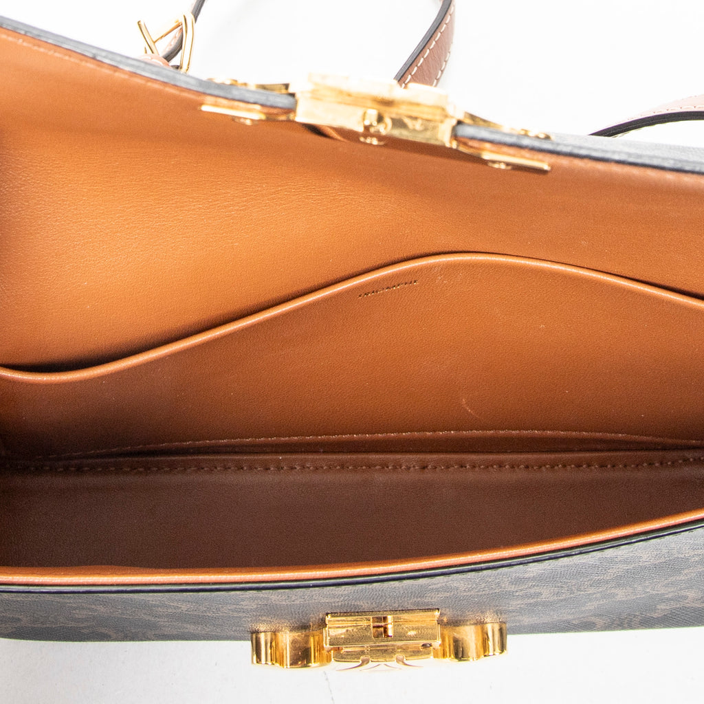 Shoulder Bag Claude Brown Triomphe Coated Canvas