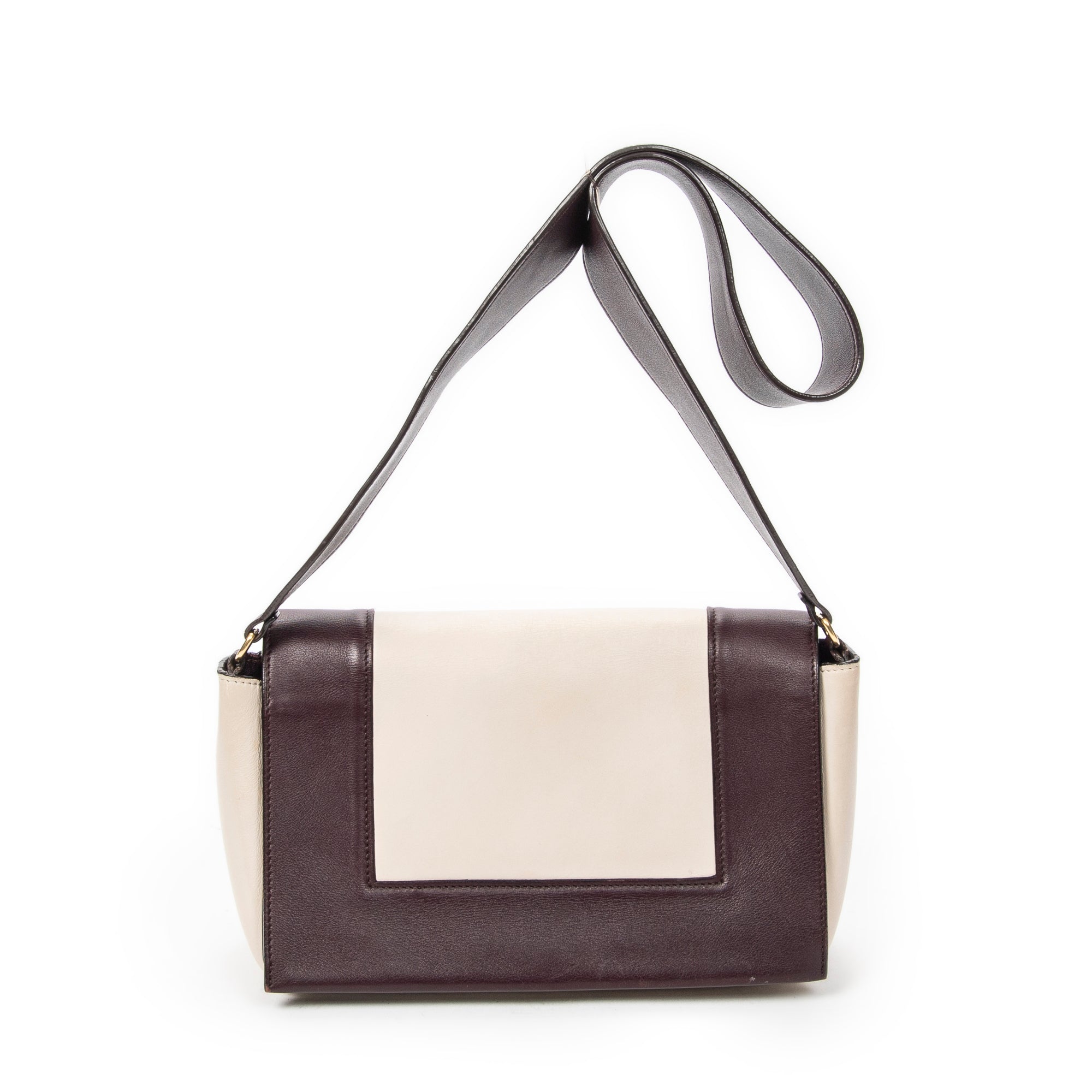 Celine - Sac Bandoulière Cadre Moyen - Prune/Beige