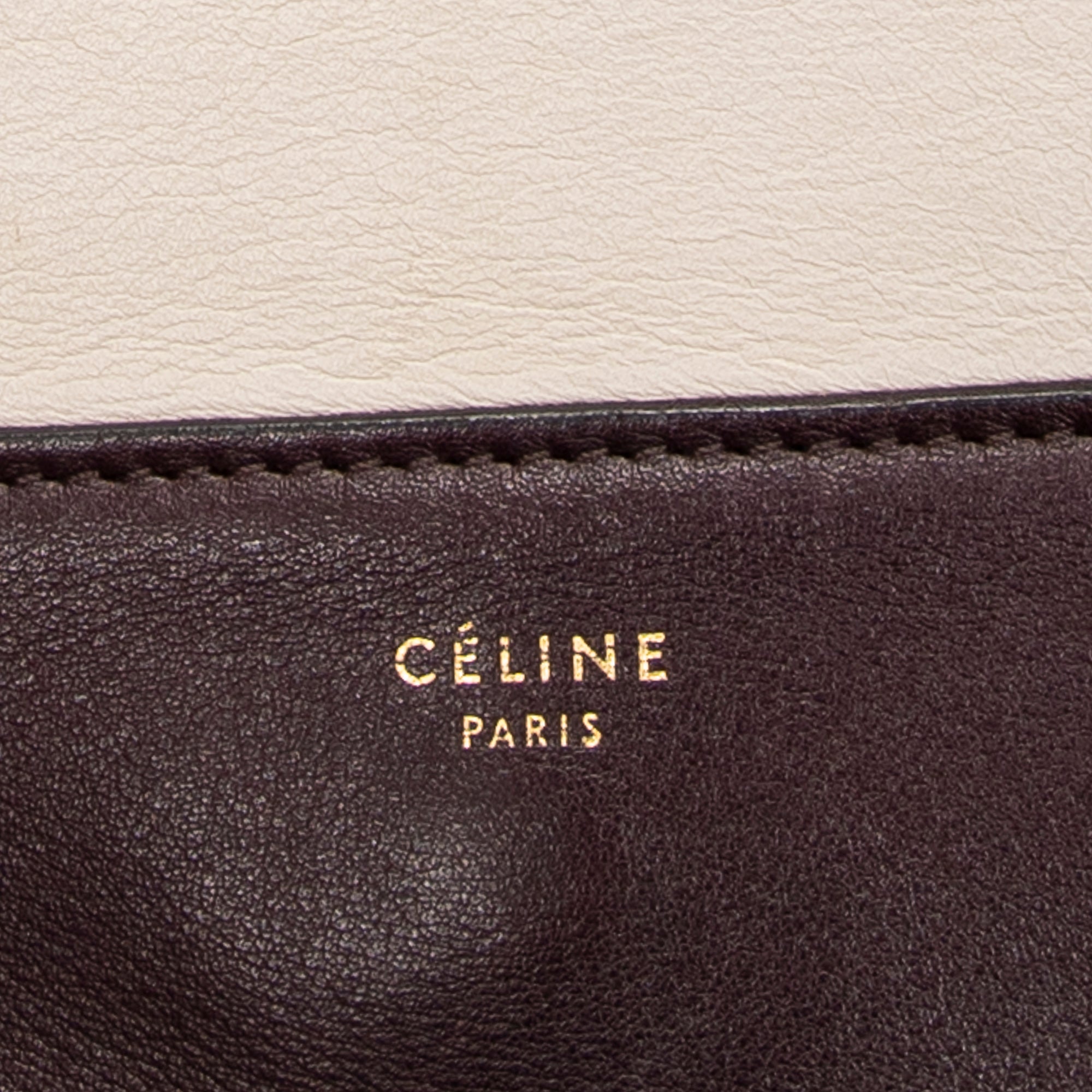 Celine - Sac Bandoulière Cadre Moyen - Prune/Beige