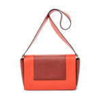 Bandolera Naranja de Piel de Becerro con Armazón Mediano