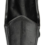 Shoulder Bag Vintage Push Lock Straight Flap Black Quilted Lambskin Leather