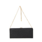 Shoulder Bag Vintage Frame Chain Clutch Black Diorissimo Canvas