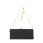 Shoulder Bag Vintage Frame Chain Clutch Black Diorissimo Canvas