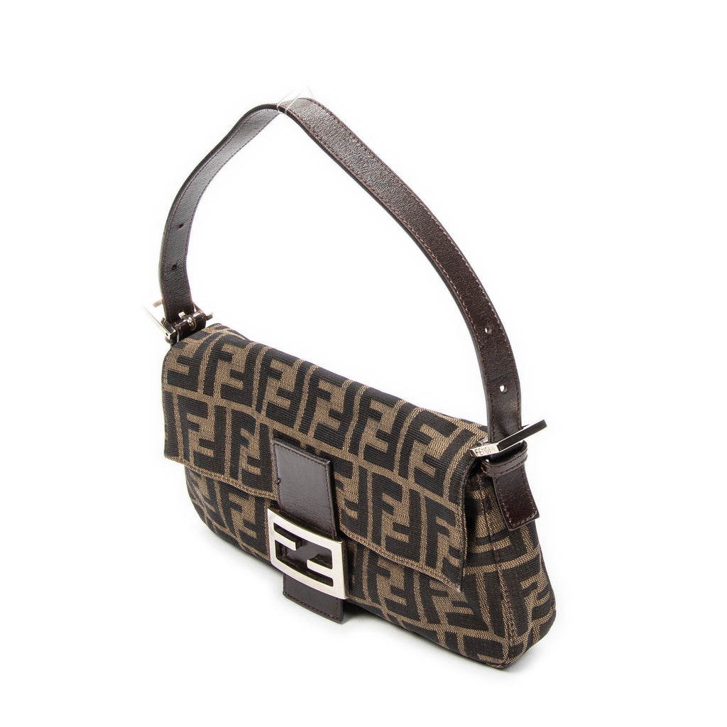 Bolso de Hombro Baguette Lona Zucca Caqui