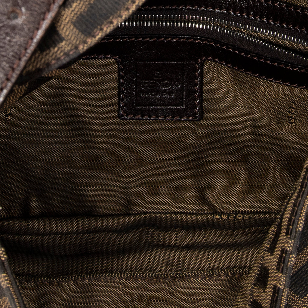 Bolso de Hombro Baguette Lona Zucca Caqui
