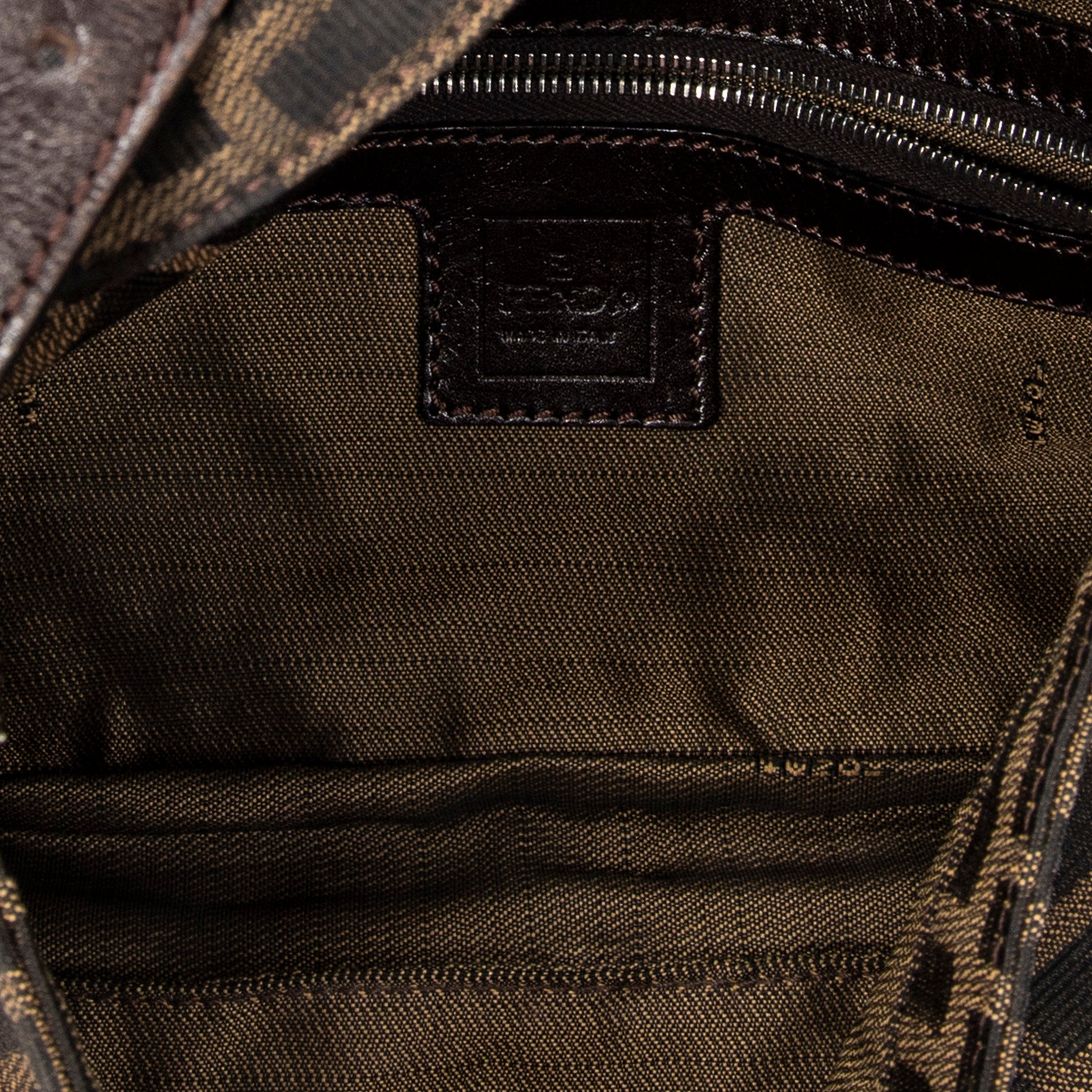 Bolso de Hombro Baguette Lona Zucca Caqui