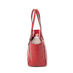 Shoulder Bag Small Swing Tote Red Grained Calfskin Leather