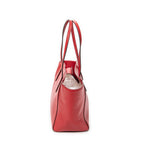 Shoulder Bag Small Swing Tote Red Grained Calfskin Leather