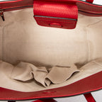 Shoulder Bag Small Swing Tote Red Grained Calfskin Leather