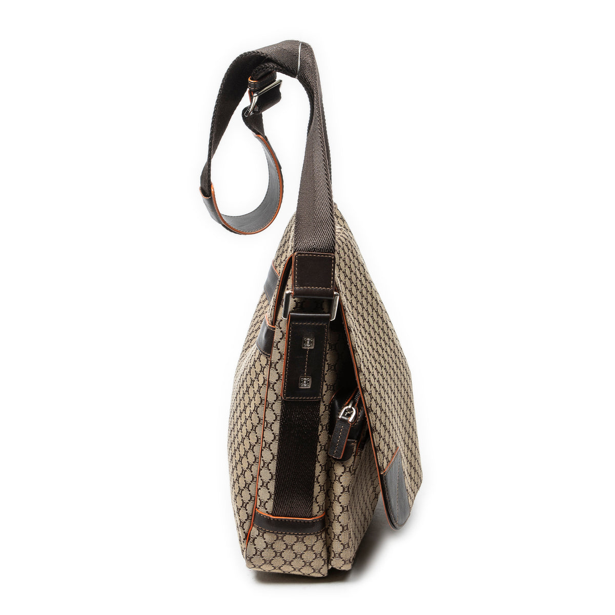 Shoulder Bag Large Flap Messenger Beige Macadam Canvas