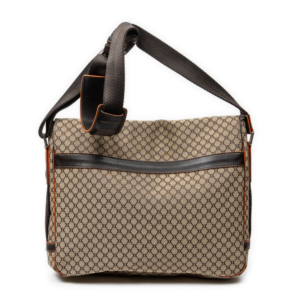 Shoulder Bag Large Flap Messenger Beige Macadam Canvas