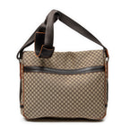 Shoulder Bag Large Flap Messenger Beige Macadam Canvas