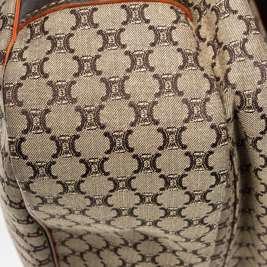 Bolso de Hombro Solapa Grande Messenger Lona Macadam Beige