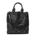 Shoulder Bag Large Pure Paddington Tote Black Grained Calfskin Leather