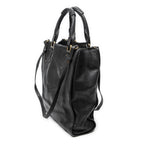 Shoulder Bag Large Pure Paddington Tote Black Grained Calfskin Leather