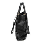 Shoulder Bag Large Pure Paddington Tote Black Grained Calfskin Leather