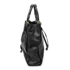 Shoulder Bag Large Pure Paddington Tote Black Grained Calfskin Leather