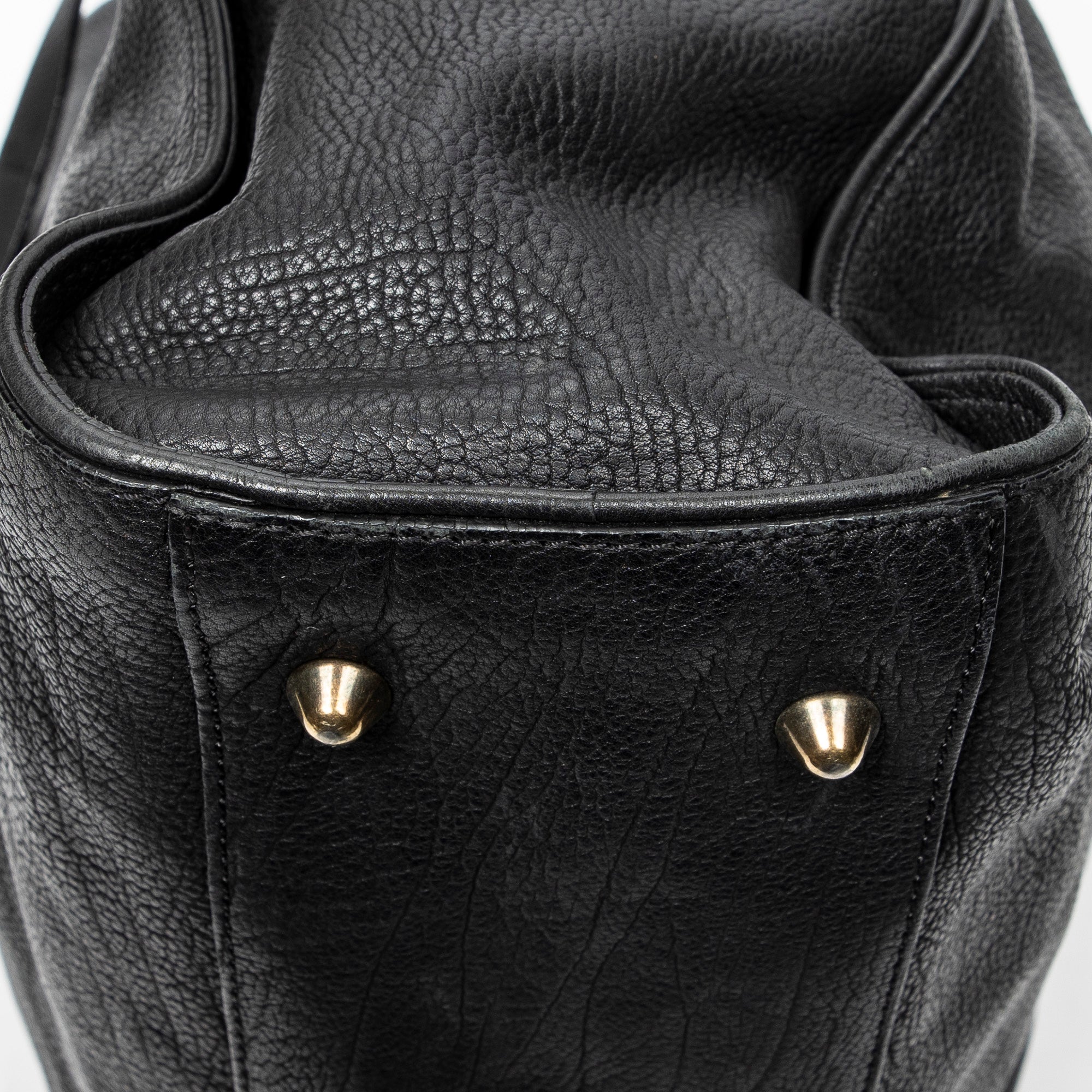 Shoulder Bag Large Pure Paddington Tote Black Grained Calfskin Leather