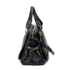 Shoulder Bag Medium Paraty Black Grained Calfskin Leather