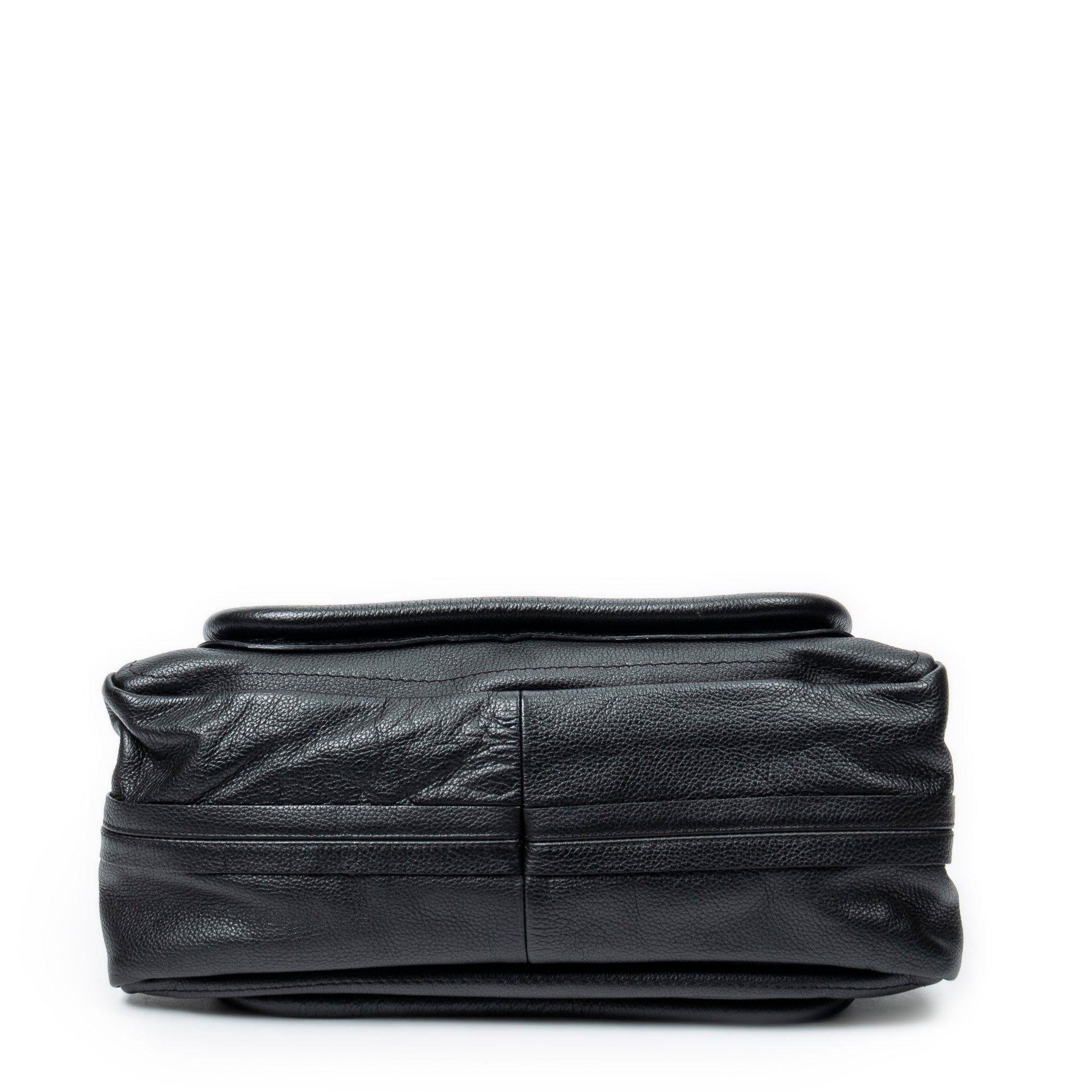 Shoulder Bag Medium Paraty Black Grained Calfskin Leather