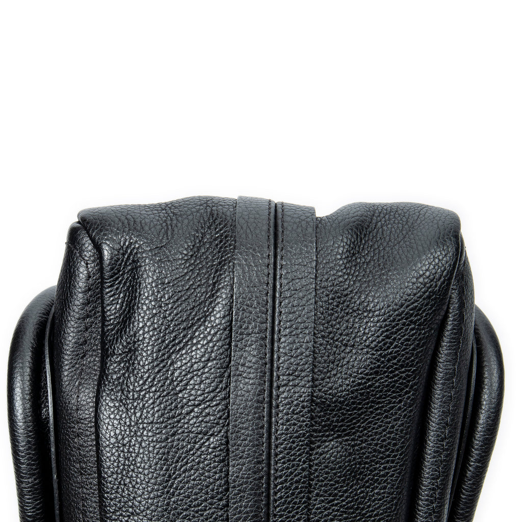 Shoulder Bag Medium Paraty Black Grained Calfskin Leather