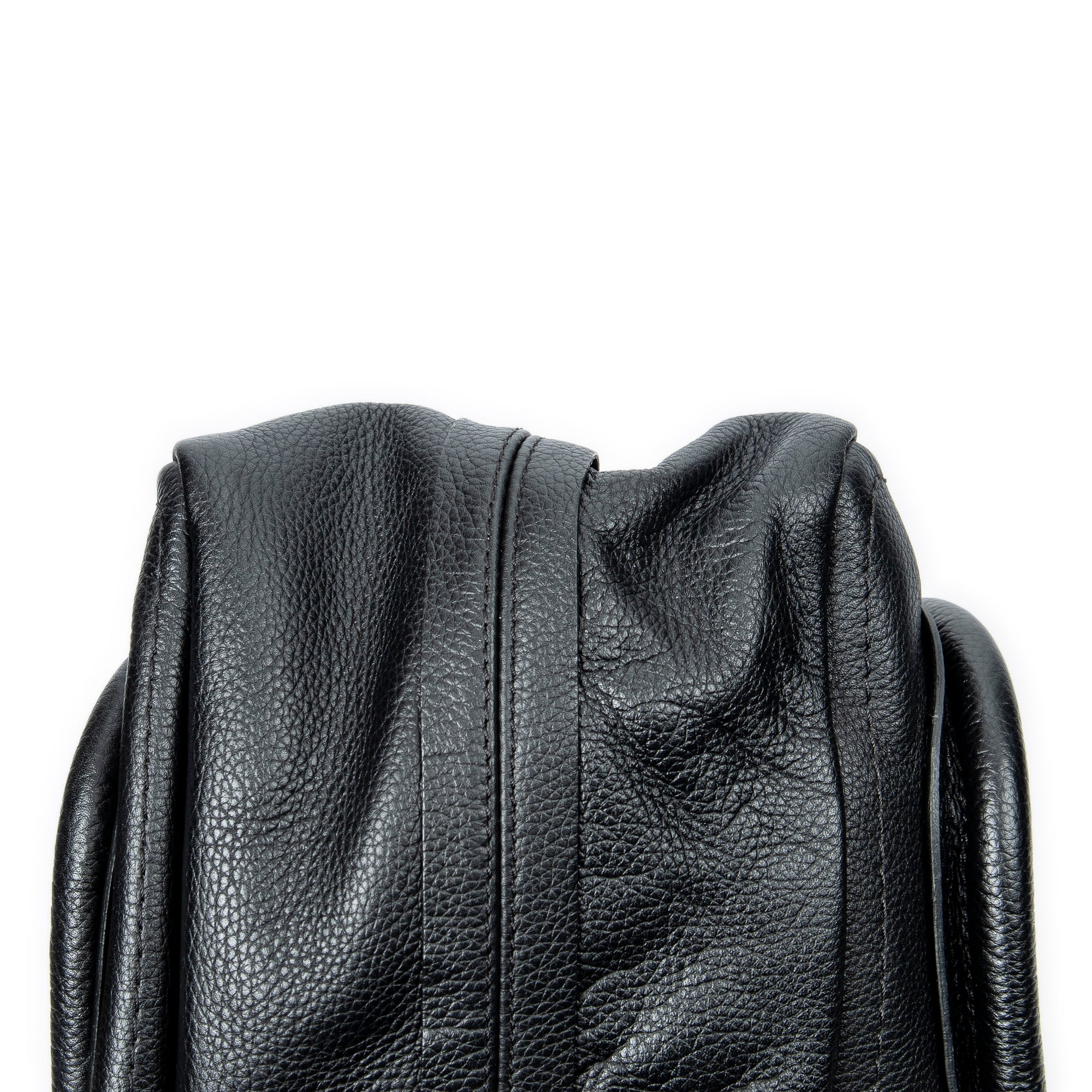 Shoulder Bag Medium Paraty Black Grained Calfskin Leather