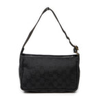 Shoulder Bag Mini Zip Pouch Black Monogrammed Canvas