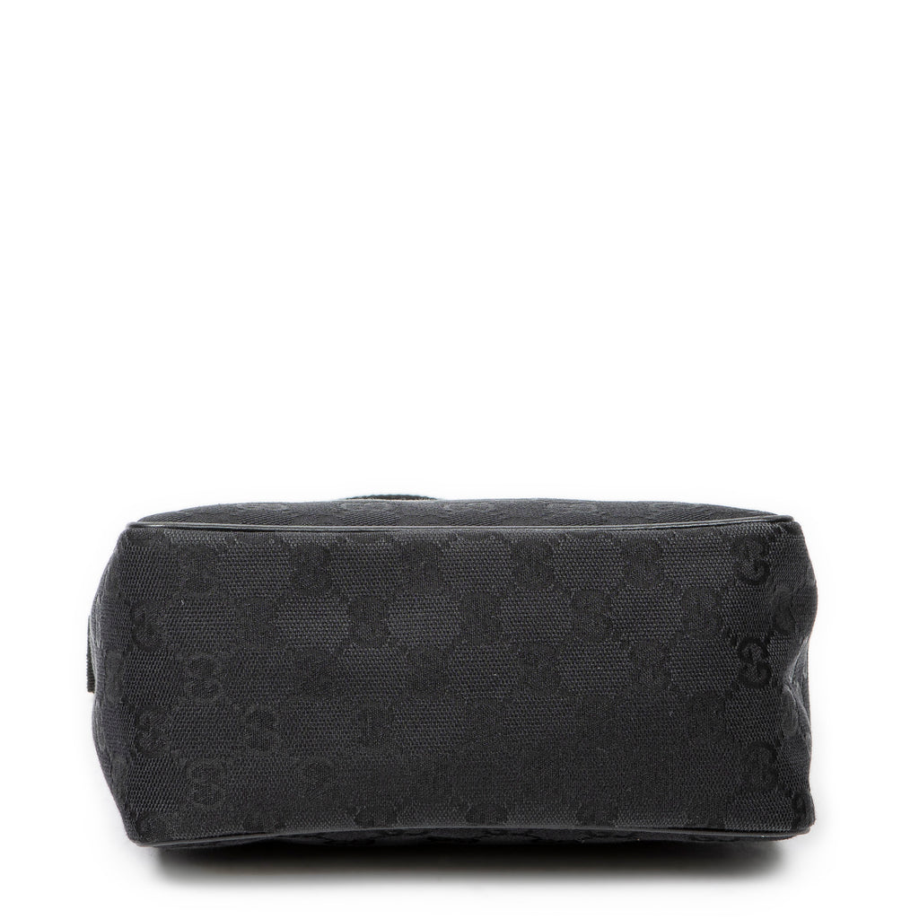 Shoulder Bag Mini Zip Pouch Black Monogrammed Canvas