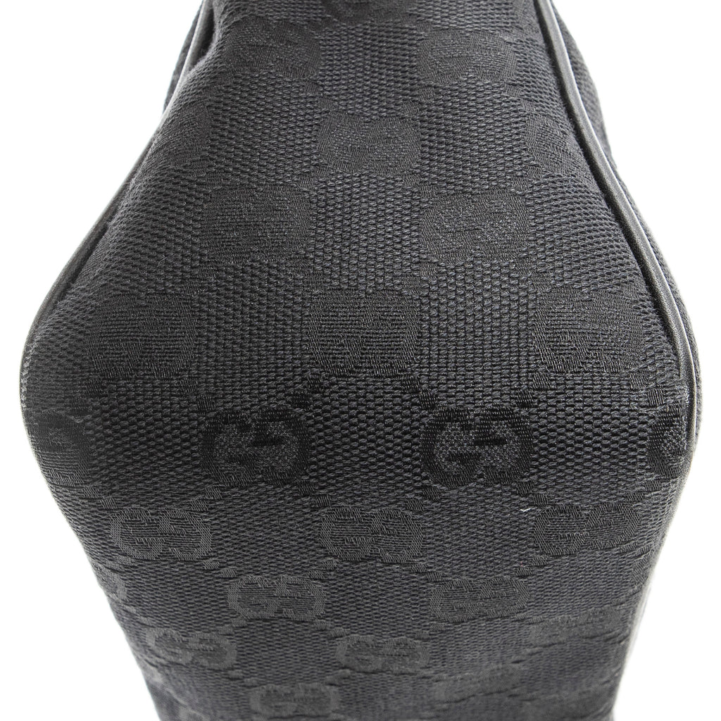 Shoulder Bag Mini Zip Pouch Black Monogrammed Canvas