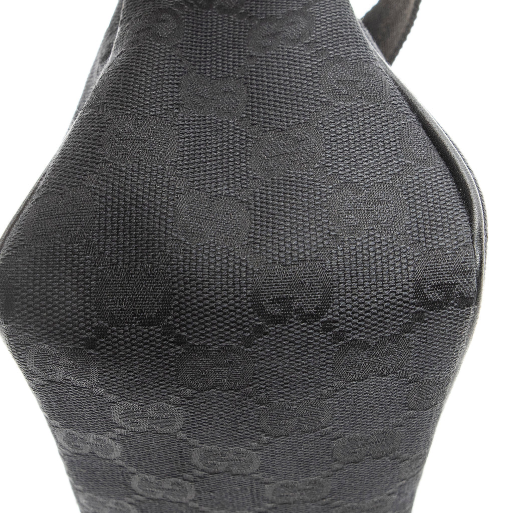 Shoulder Bag Mini Zip Pouch Black Monogrammed Canvas