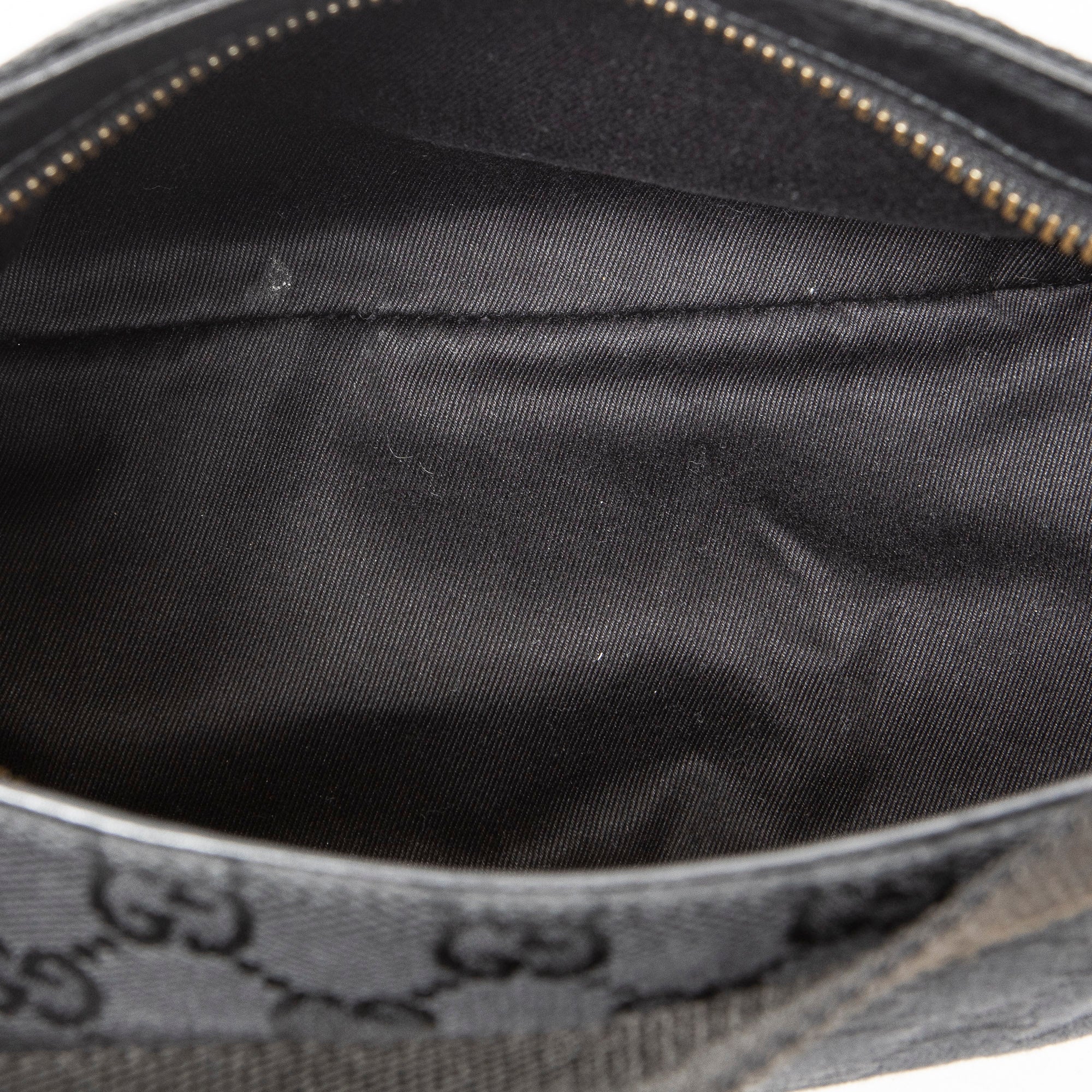 Shoulder Bag Mini Zip Pouch Black Monogrammed Canvas