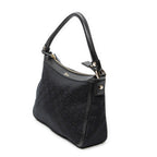 Shoulder Bag Small Abbey Top Handle Black Monogrammed Canvas