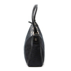 Shoulder Bag Small Abbey Top Handle Black Monogrammed Canvas