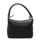 Shoulder Bag Small Abbey Top Handle Black Monogrammed Canvas