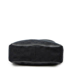 Shoulder Bag Small Abbey Top Handle Black Monogrammed Canvas