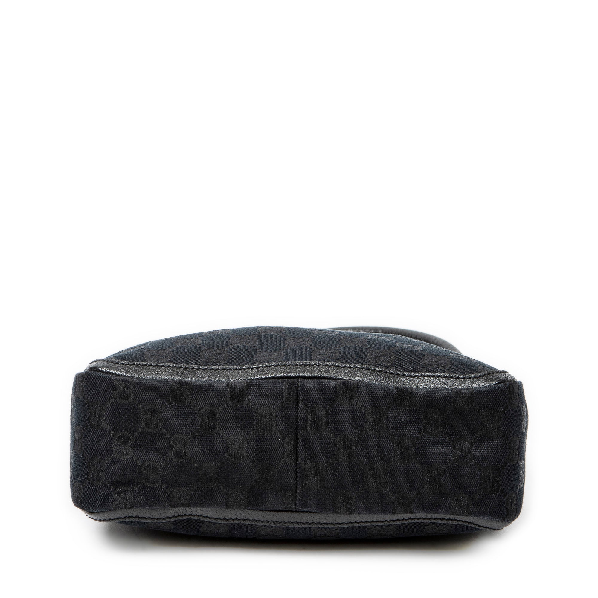 Shoulder Bag Small Abbey Top Handle Black Monogrammed Canvas